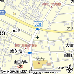 愛知県愛西市勝幡町元池83周辺の地図