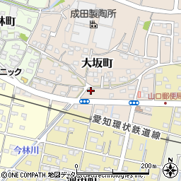愛知県瀬戸市大坂町212周辺の地図