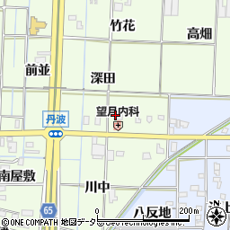 愛知県あま市丹波深田周辺の地図