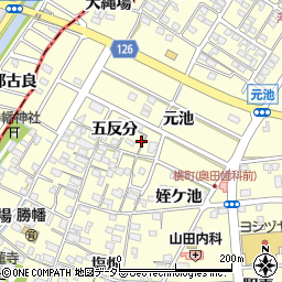 愛知県愛西市勝幡町蓮池周辺の地図