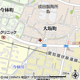 愛知県瀬戸市大坂町80周辺の地図