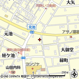 愛知県愛西市勝幡町元池88周辺の地図