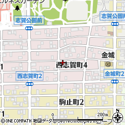愛知県名古屋市北区西志賀町4丁目44周辺の地図