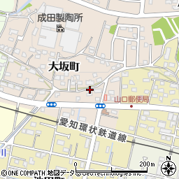 愛知県瀬戸市大坂町199周辺の地図