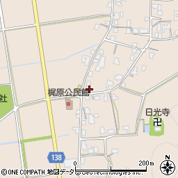 兵庫県丹波市市島町梶原442周辺の地図