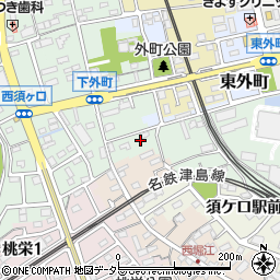 愛知県清須市須ケ口365-5周辺の地図