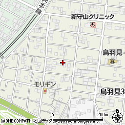 愛知県名古屋市守山区鳥羽見周辺の地図