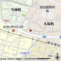 愛知県瀬戸市大坂町129周辺の地図