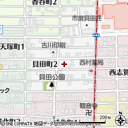 愛知県名古屋市西区貝田町周辺の地図