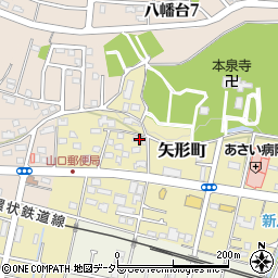 愛知県瀬戸市矢形町58周辺の地図