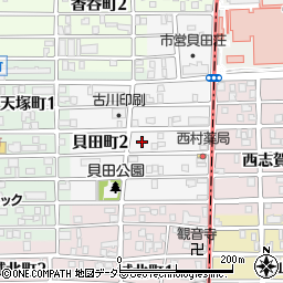 愛知県名古屋市西区貝田町周辺の地図