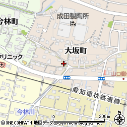 愛知県瀬戸市大坂町75周辺の地図