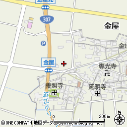 滋賀県犬上郡甲良町金屋352周辺の地図