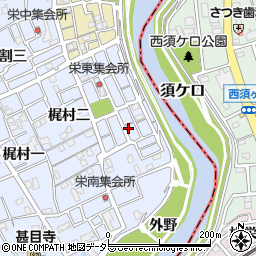 愛知県あま市西今宿梶村三1-15周辺の地図