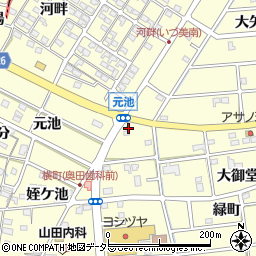 愛知県愛西市勝幡町元池79周辺の地図