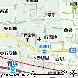愛知県あま市蜂須賀上赤切目周辺の地図