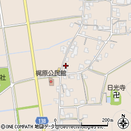 兵庫県丹波市市島町梶原443周辺の地図