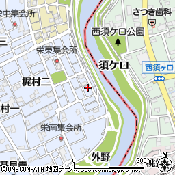 愛知県あま市西今宿梶村三1-8周辺の地図