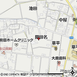 愛知県愛西市草平町開田名周辺の地図