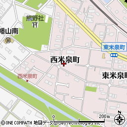 愛知県瀬戸市西米泉町周辺の地図