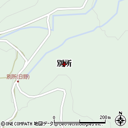 鳥取県日野町（日野郡）別所周辺の地図