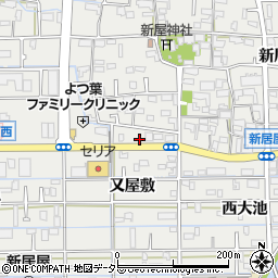 愛知県あま市新居屋郷118周辺の地図