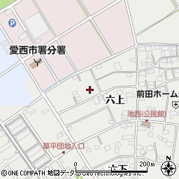 愛知県愛西市草平町（六上）周辺の地図