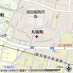 愛知県瀬戸市大坂町223周辺の地図