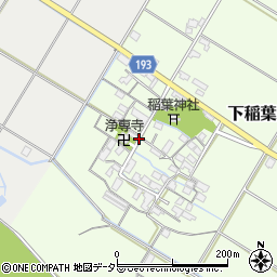 滋賀県彦根市下稲葉町周辺の地図