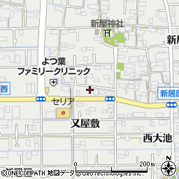 愛知県あま市新居屋郷119周辺の地図