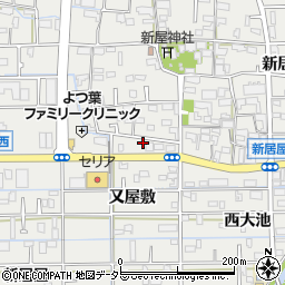愛知県あま市新居屋郷120周辺の地図