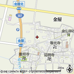 滋賀県犬上郡甲良町金屋346-1周辺の地図