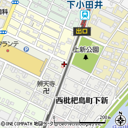 愛知県清須市西枇杷島町下小田井押花周辺の地図