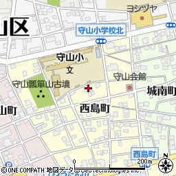 愛知県名古屋市守山区西島町周辺の地図