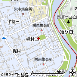 愛知県あま市西今宿梶村二周辺の地図