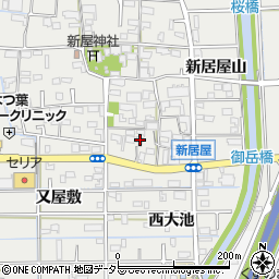 愛知県あま市新居屋郷80周辺の地図