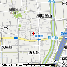 愛知県あま市新居屋郷61周辺の地図