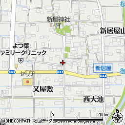 愛知県あま市新居屋郷84周辺の地図
