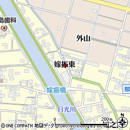 愛知県稲沢市平和町嫁振東周辺の地図
