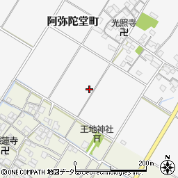 滋賀県東近江市阿弥陀堂町周辺の地図