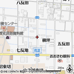愛知県あま市花正（西柳坪）周辺の地図