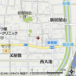 愛知県あま市新居屋郷70周辺の地図