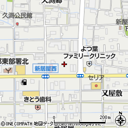 愛知県あま市新居屋辻畑周辺の地図