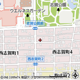 愛知県名古屋市北区西志賀町3丁目65周辺の地図
