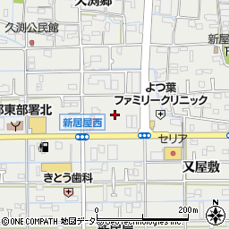 愛知県あま市新居屋（辻畑）周辺の地図