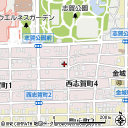 愛知県名古屋市北区西志賀町3丁目59周辺の地図