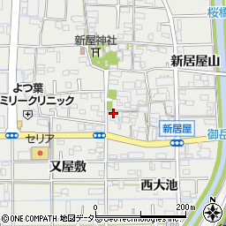 愛知県あま市新居屋郷75周辺の地図