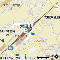 大田市駅観光案内所周辺の地図