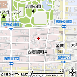 愛知県名古屋市北区西志賀町4丁目周辺の地図