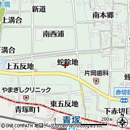 愛知県あま市蜂須賀蛇除地周辺の地図